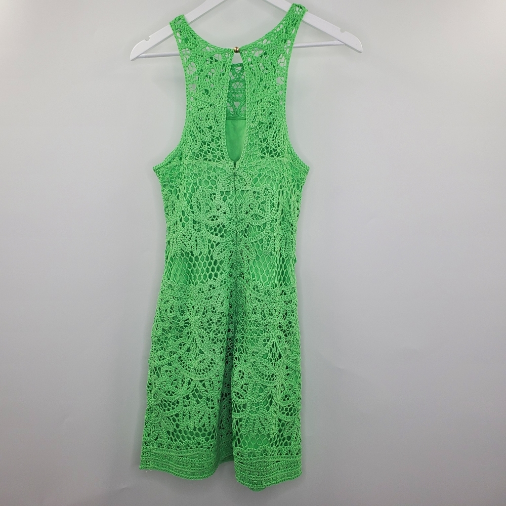 Lilly Pulitzer Jaimie Knit Lace Shift Dress Green - Picture 3 of 7